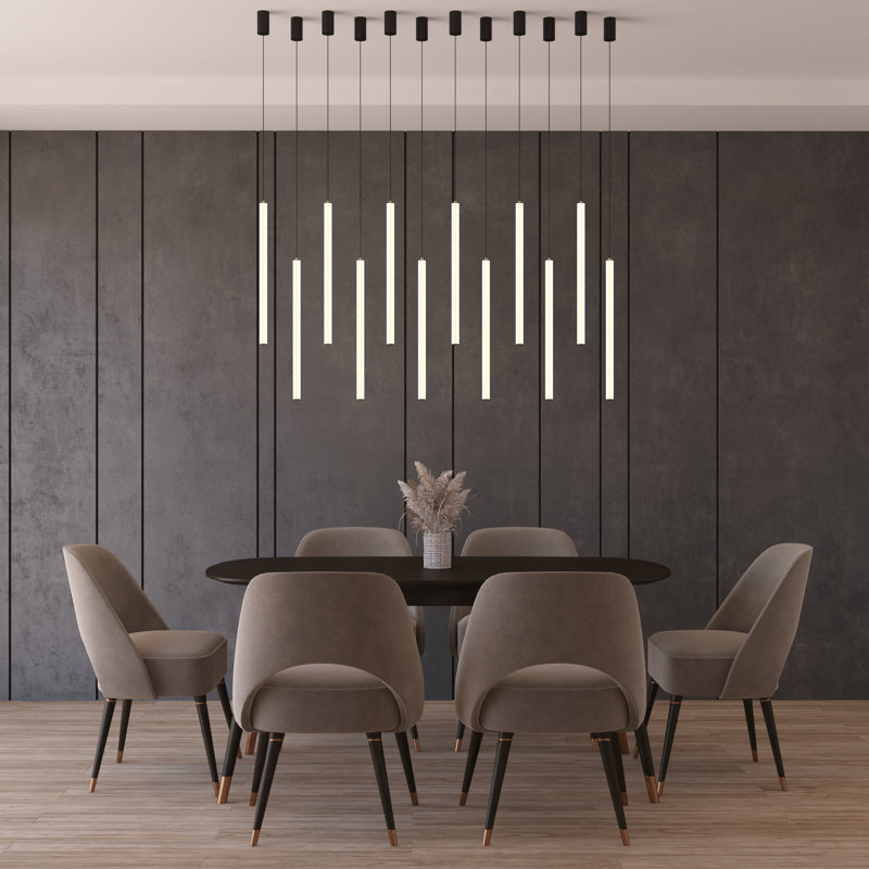 Luminaire suspendu moderne nordique Léger, H 51 po x l 2 po x P 2 po