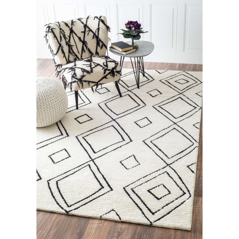 Musselman Wool Moroccan Indoor Rug, Rectangle 4' x 6'