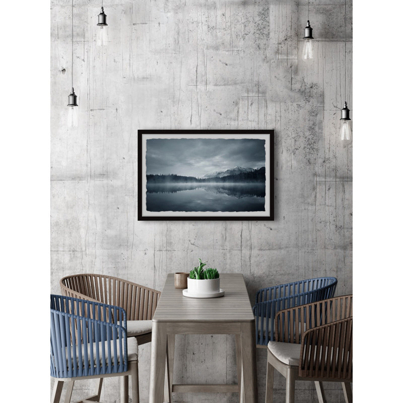 Foggy Lake - Single Picture Frame Painting, 38cm H x 45cm W x 3.81cm D