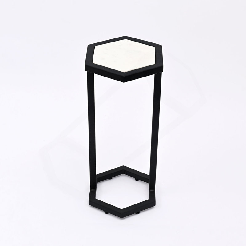 Ensemble de 2 tables d'appoint en marbre