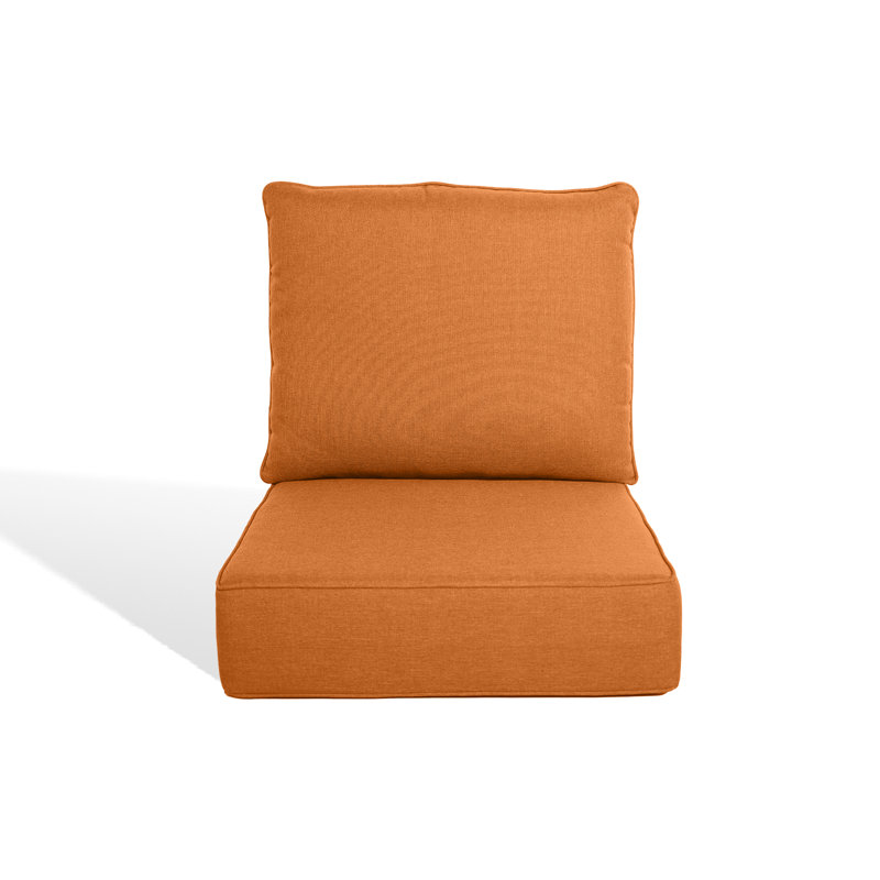 6" Outdoor Cushions For Patio Furniture, 22X24x6 Thick Seat Cushion Set, Fade Resistant Couch Chair Replacement Cushions High Density Deep Wicker Chair Cushion With Removable Cover