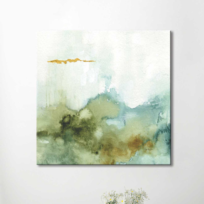 «My Greenhouse Abstract III», reproduction de peinture à l'aquarelle, H 28 po x l 28 po x P 1,5 po, Toile tendue