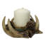 Porte-bougie en bois de cerf Antler