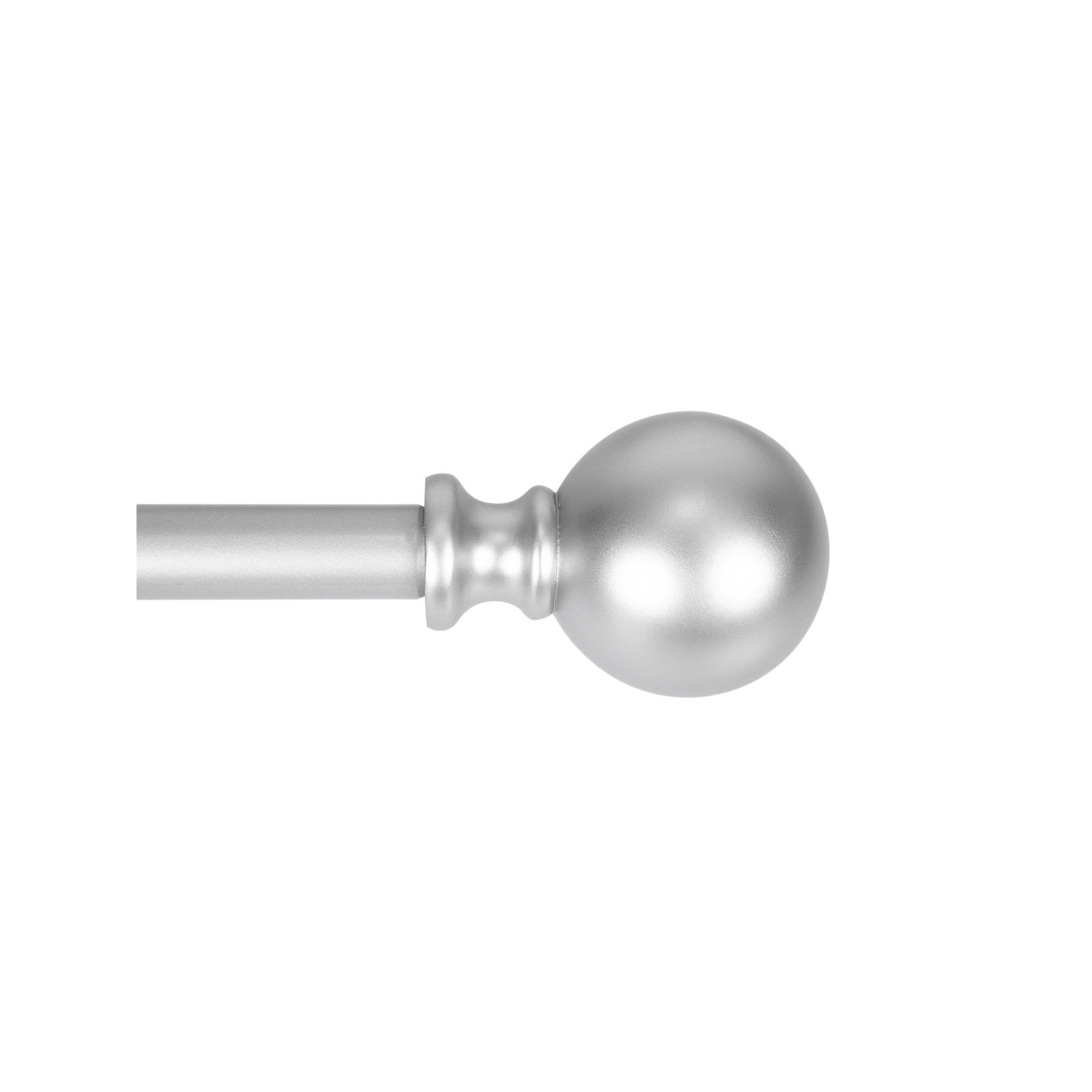 3/4" Adjustable Metal Single Curtain Rod, 48" - 86", Nickel