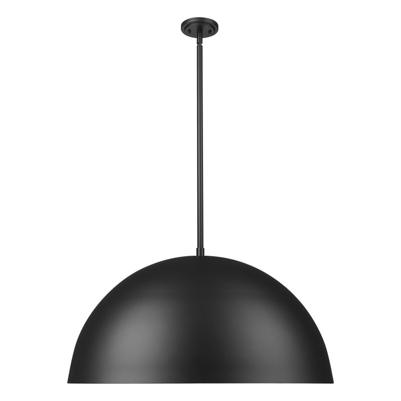 Luminaire suspendu 3 lumières noir mat Alyvia 31,5 pouces, Noir mat
