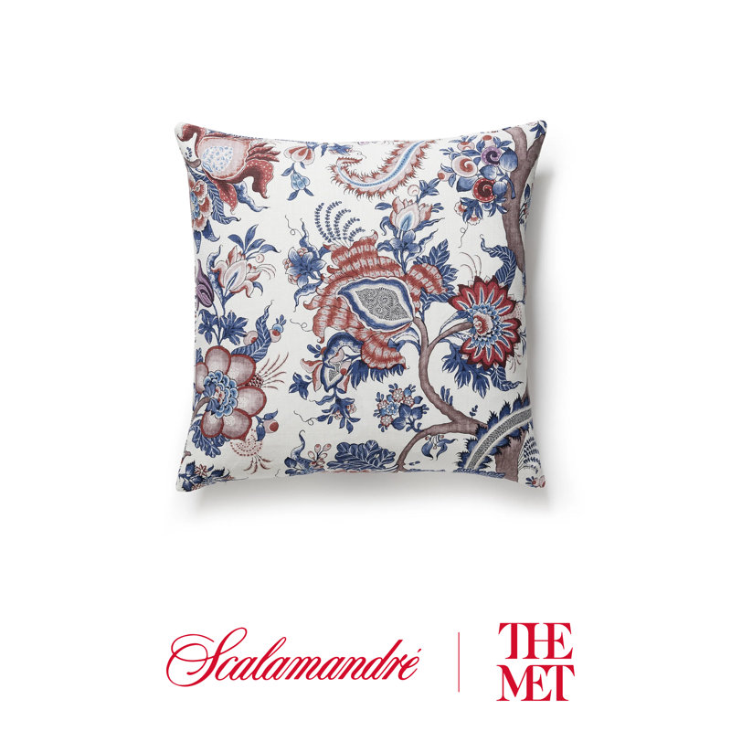 The MET x The House of Scalamandre Met Palampore Pillow, Red Multi