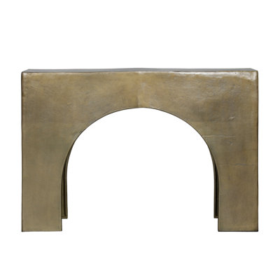 Morris 47" Wide Console Table, Antique Brass
