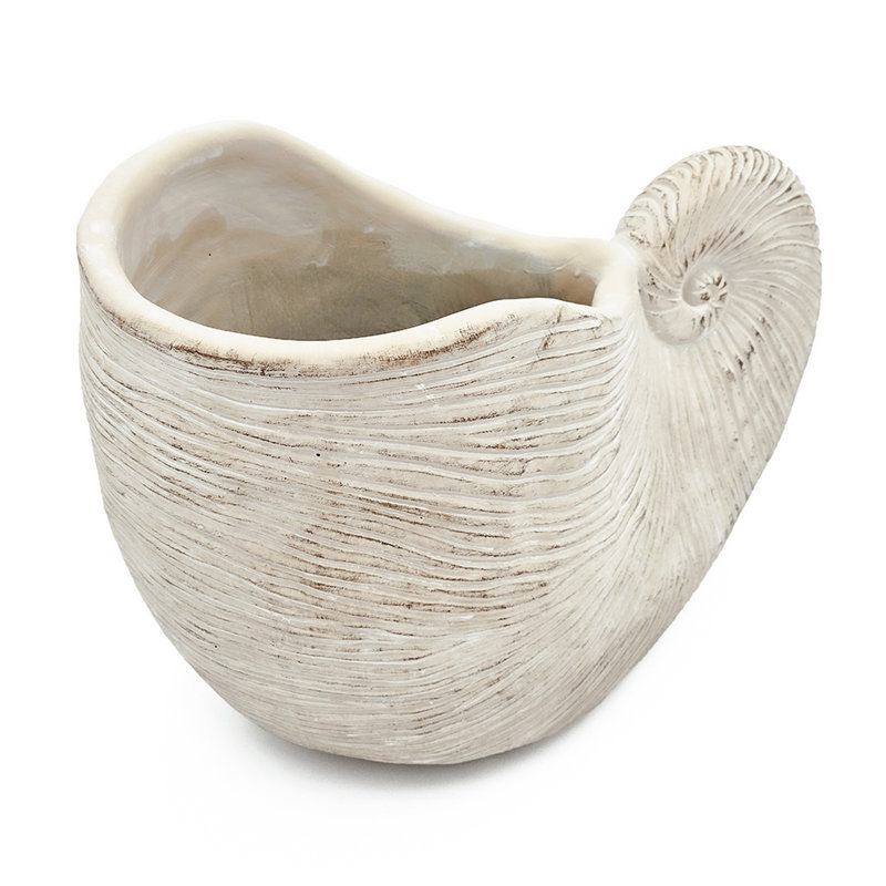 Ocean-inspired Cement Planter Decorative Versatile Indoor/outdoor Use