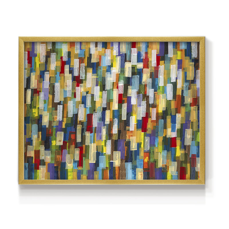 Confetti II - reproduction encadrée - réarmable, H 22 po x l 28 po, Or
