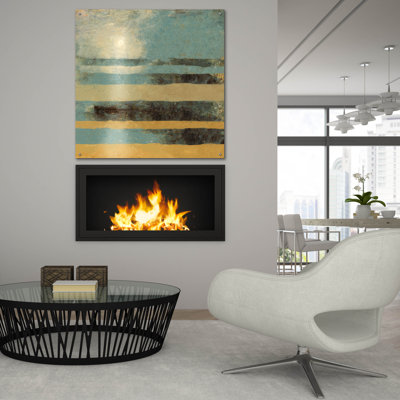 Art mural en verre Wrought Studio ™ «Sand & Sunset» par Marta Wiley