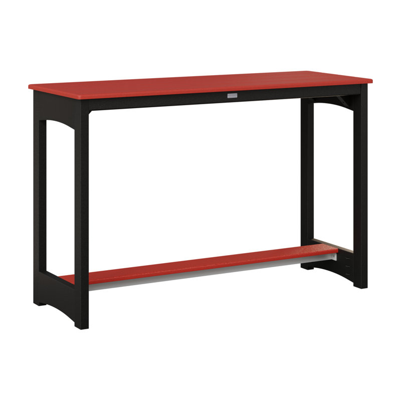 Table de bar Berlin Gardens, Rouge écarlate, 38.5" H x 60" W x 22" D, Noir