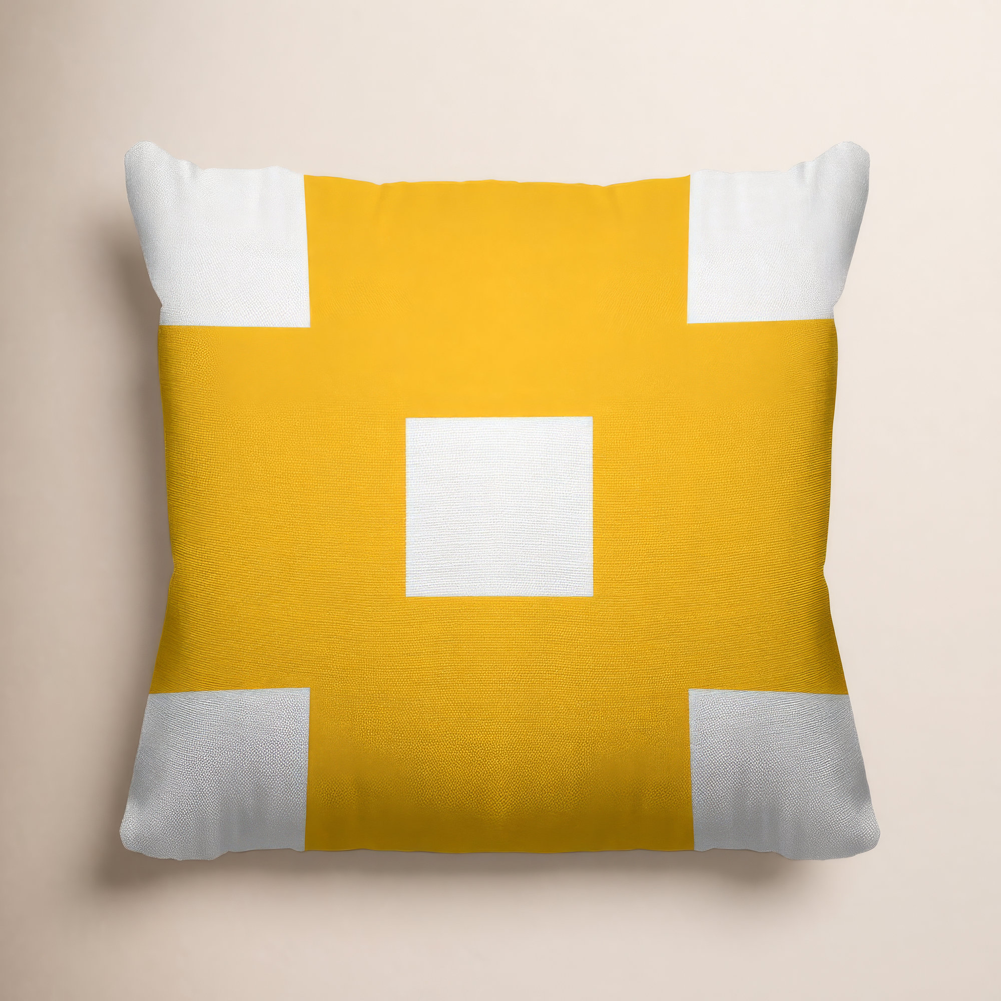 Luella Geometric Indoor/Outdoor Throw Pillow, 20W" x 20H", Yellow