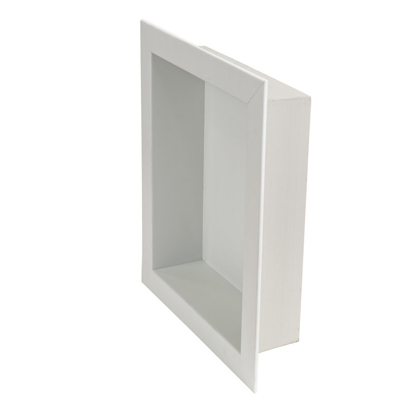 Palisade 17.5 in. x 15.5 in. Vinyl Waterproof Shower Niche Insert, Dusty Pearl
