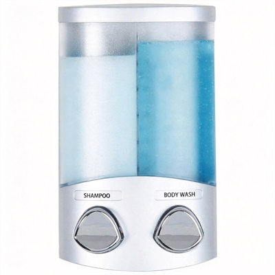2-Chamber Shower Dispenser(Satin Silver)