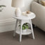 Table de bout ronde moderne avec tablette