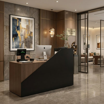 Nete Manufactured Wood Reception Desk