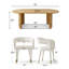 Ensemble de table de salle à manger ovale 79 po avec 6 chaises rembourrées Modern-1842512971