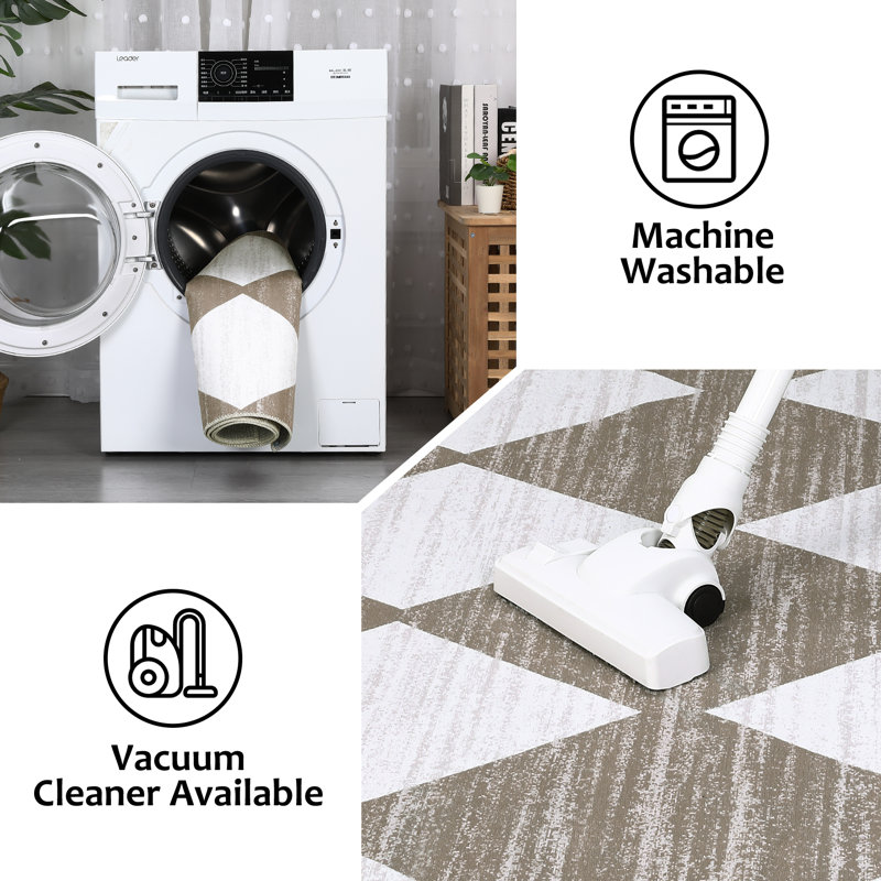 Maitund Area Rug with Non-Slip Backing, Rectangle 4 pi x 6 pi