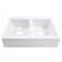 Parker Fireclay 34" Double Bowl Quick-Fit Farmhouse Apron Front Drop-in Kitchen Sink with Pfirst Faucet Kit