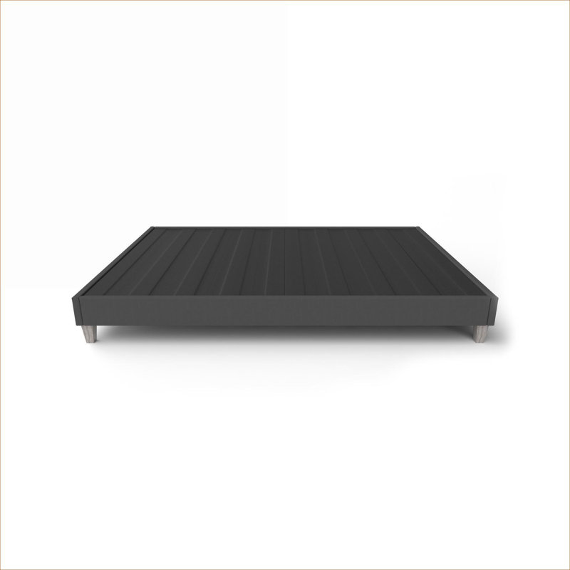 Classic Gray King Size Modern Upholstered Tool-Free Quick Setup Platform Bed Frame Foundation, King