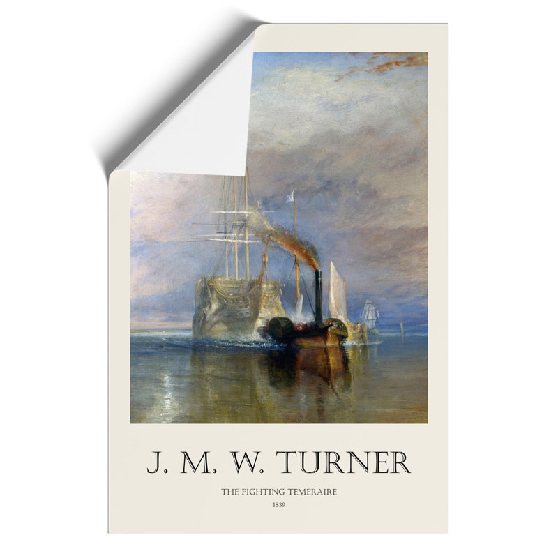 The Fighting Temeraire Print by Joseph Mallord William Turner - Frameless Print, 30cm H x 21cm W x 0.1cm D
