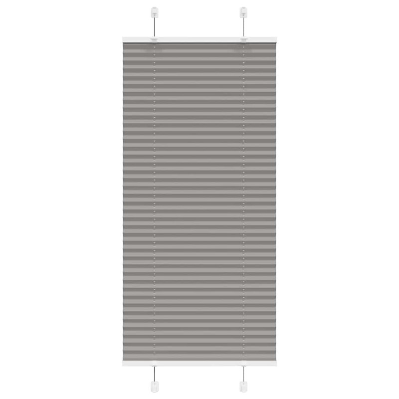 Room Darkening Pleated Shade, 55cmW x 150cmL, Anthracite