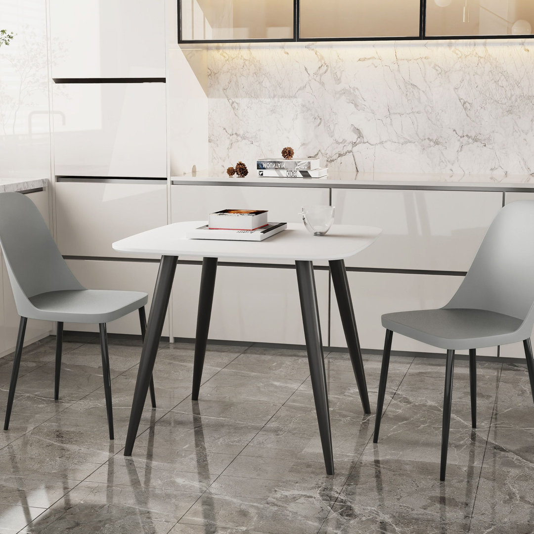 Aspen 3-Piece Casual Dining Set - Square Dining Table & 3 Duo Plastic Chairs