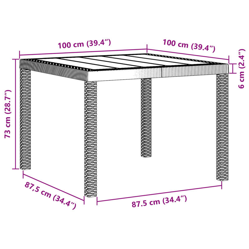 4 - Person Patio Dining Set with Square Table