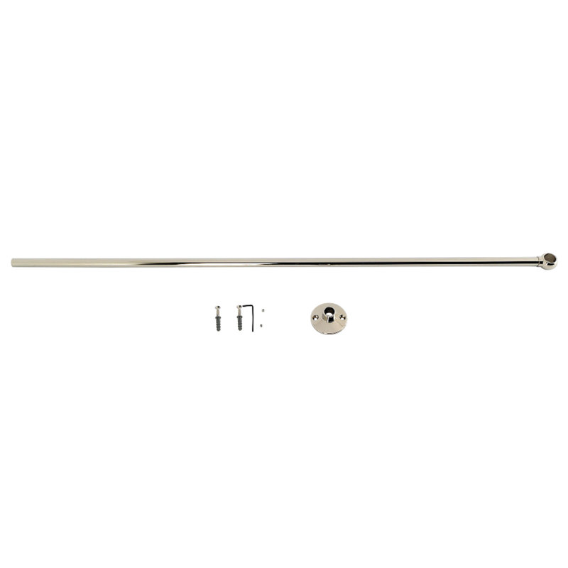 Kingston Brass Vintage Shower Curtain Rod Support, Polished Nickel
