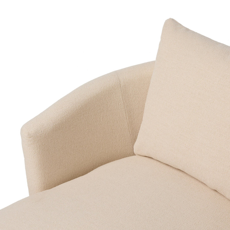 Farrah Chaise Lounge, Crypton Wayfarer Snow Polyester