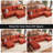 Modular Sectional Couch With Ottoman, 3-Seater Modern L-Shaped Sofa Couches, Comfy Chenille Sofa-Orange-200601953