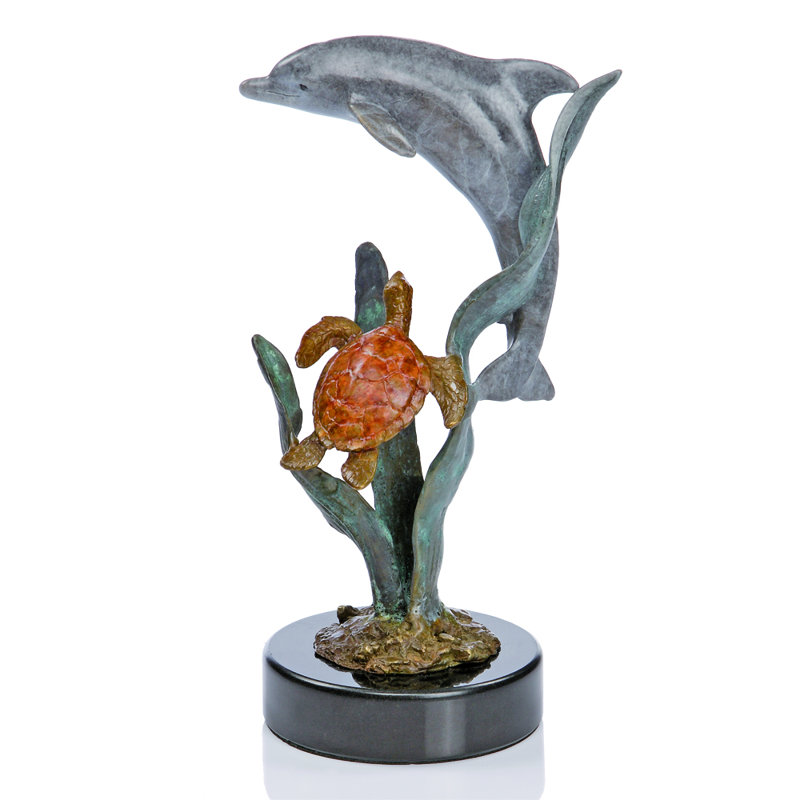 Figurine paradise dauphins et tortue
