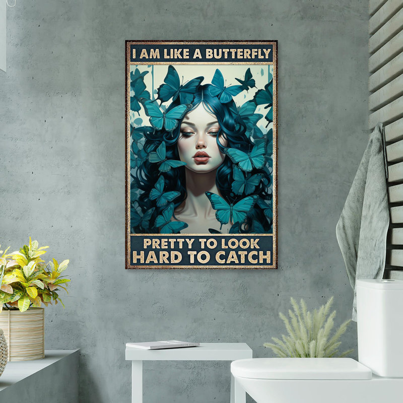 «Woman I Am Like a Butterfly», impression sur toile tendue, L 24 po x H 36 po