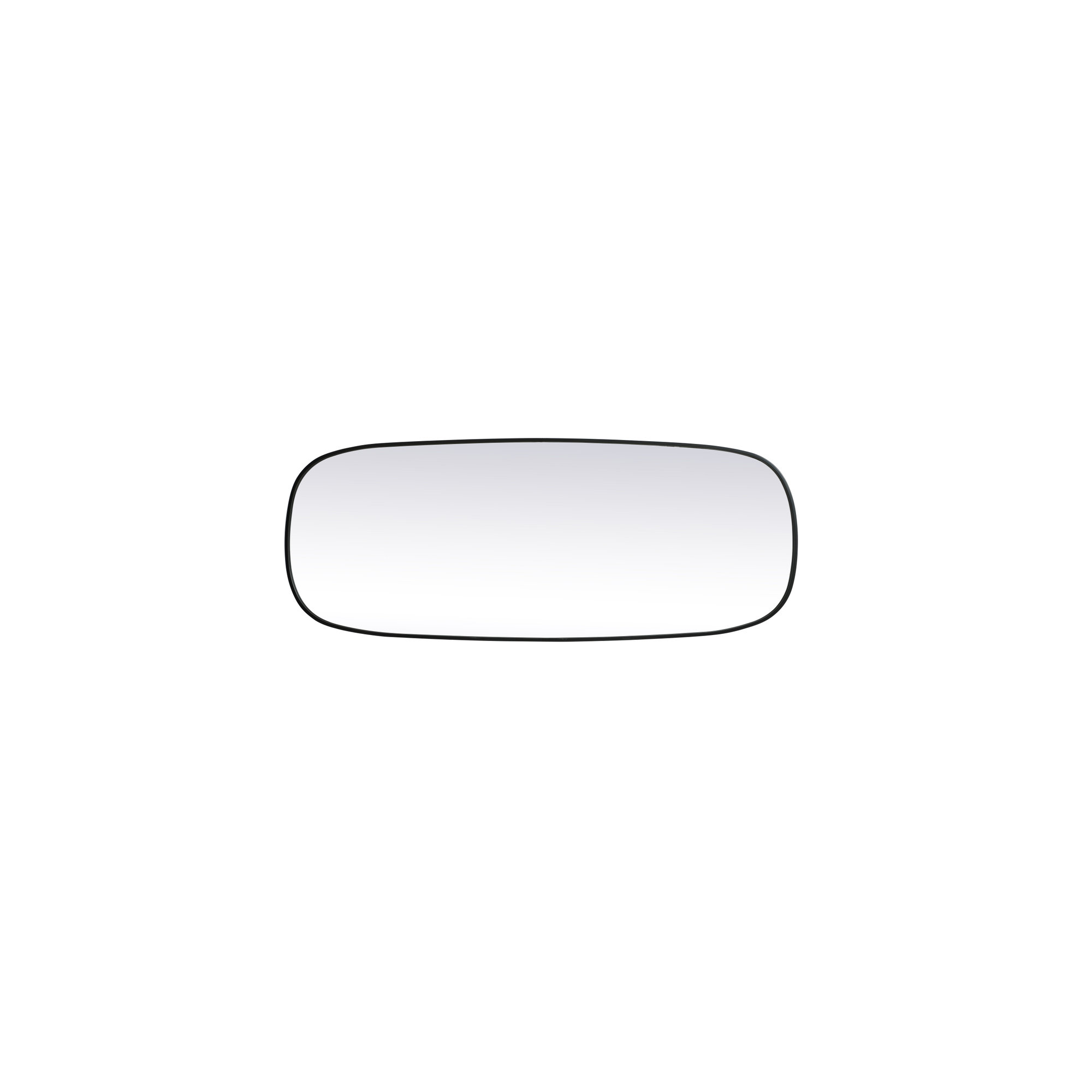 Bertin Metal Oval Wall Mirror, Black, 60"  x 24" 