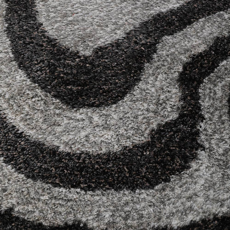 Akyrie Hand Tufted Shag Polyester Eco-Friendly Area Rugs - Rectangle, Gray White Color, Contemporary Modern Design, High Pile Thick Handmade Anti Skid Area Rugs for Living Room, Bed Room