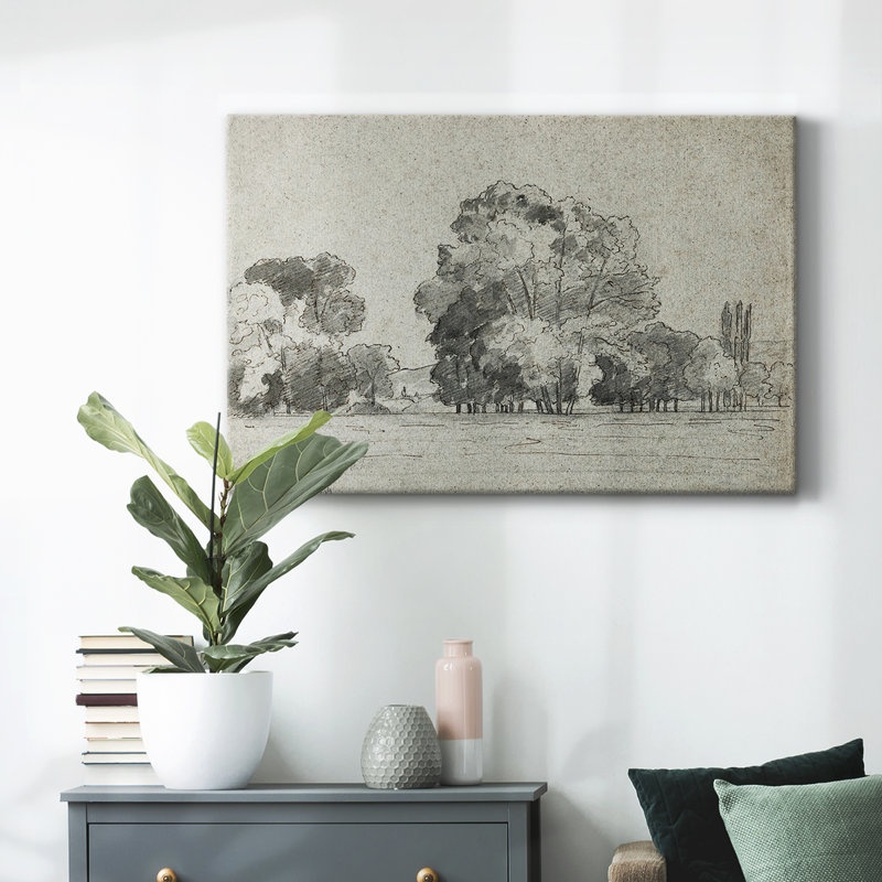 Paysage rétro - Mxii, Toile tendue, H 41 po x l 61 po x P 1,5 po