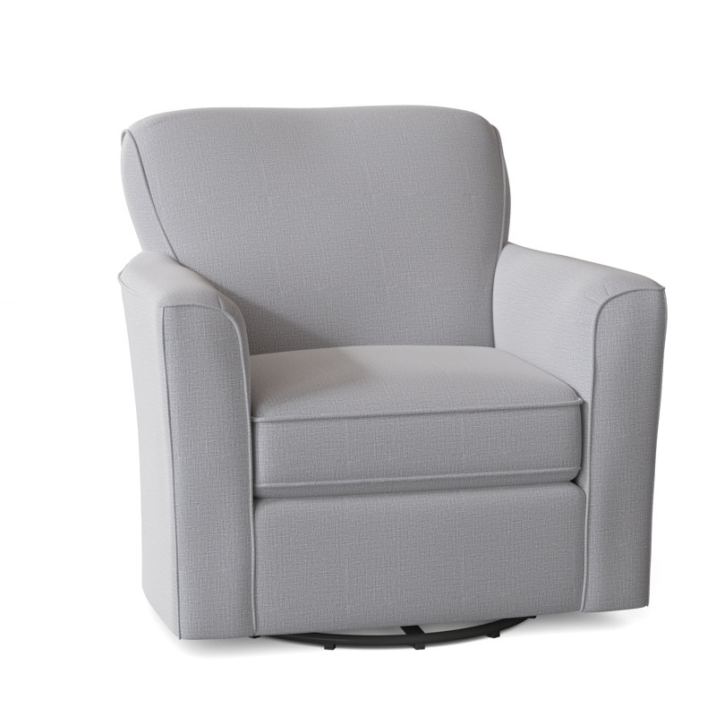 Kaylee 35.5" Wide Swivel Armchair, Dove Grey Performance