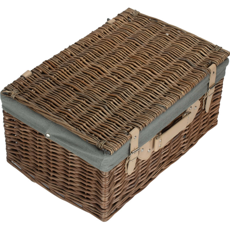 Bay Isle Home Wilow Decorative Basket, 4,462.50, 25" x 51" x 35", Antique Wash/Grey