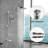 Stainless Steel Shower With Handheld And 8" Rain - Corrosion Proof Dual Head Adjustable Slide Bar