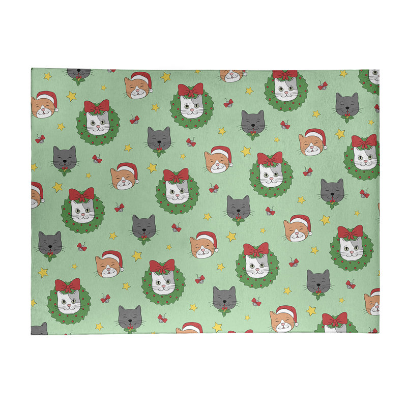 Tapis vert/rouge/gris zone fait main, Rectangle 8 pi x 10 pi