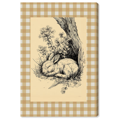 Inkwell Bunny Canvas Print Farmhouse Wall Art by Art Remedy, Gallery Wrapped, 30 x 45