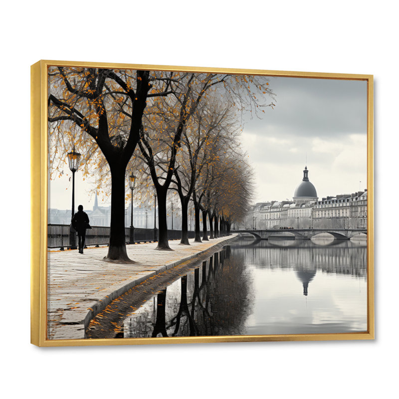 Paris lumière de Paris, Cadre flottant doré, H 12 po x l 20 po x P 1 po