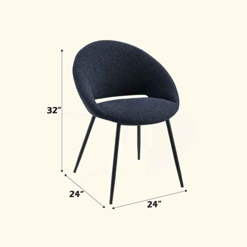 Ensemble de 2 chaises d'appoint Boucle & Black Finish