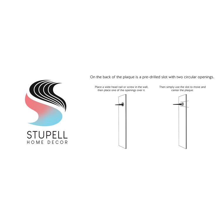 Stupell Industries Striped Turquoise Surfboard Glam Designer