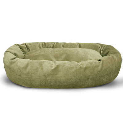 Lit pour chien avec traversin en suède