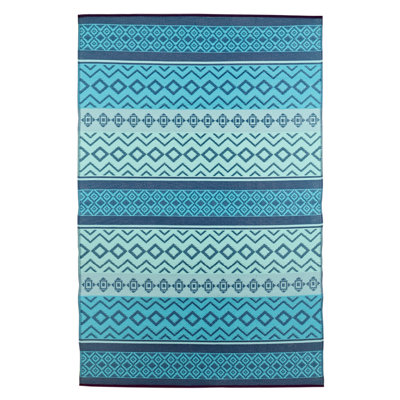 Tapis intérieur / extérieur en plastique réversible à séchage rapide Fiesta Premium, 8 x 10