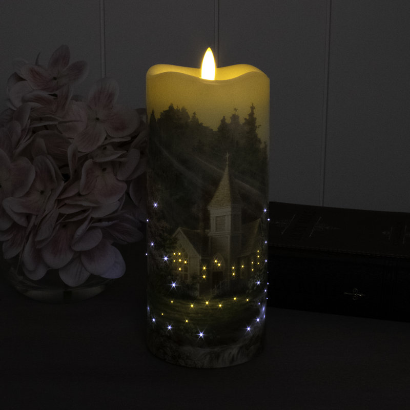 Spring Chapel Fiber Optic Candle