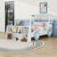 Lit plateforme simple en bois avec jolie voiture et tablettes-71542867