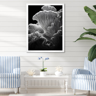 Noir et blanc, corail, anémone Royaume II - plage et océan, art mural sur toile