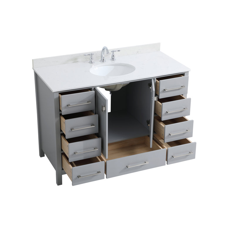 Ensemble de meuble-lavabo simple 48 po Irene, Gris